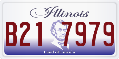 IL license plate B217979