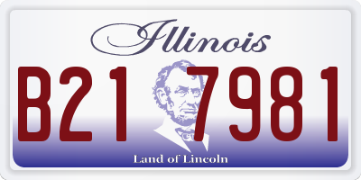 IL license plate B217981