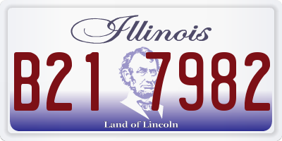 IL license plate B217982