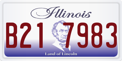 IL license plate B217983