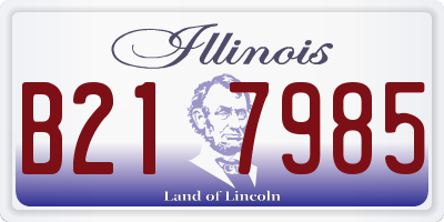 IL license plate B217985