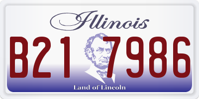 IL license plate B217986