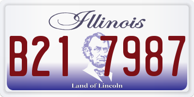 IL license plate B217987