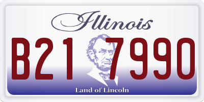 IL license plate B217990