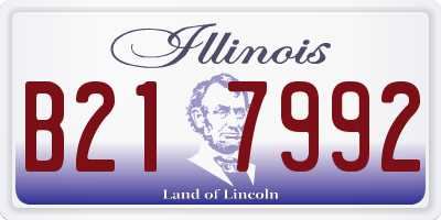 IL license plate B217992