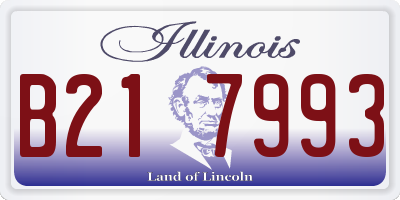 IL license plate B217993