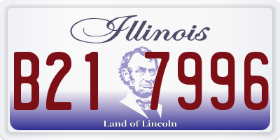 IL license plate B217996