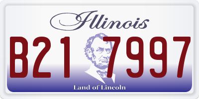 IL license plate B217997