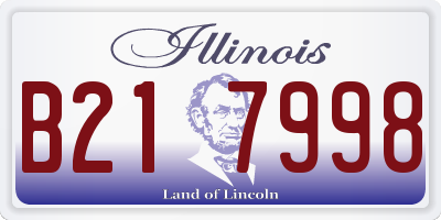 IL license plate B217998