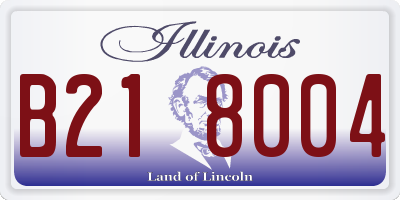 IL license plate B218004