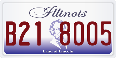 IL license plate B218005