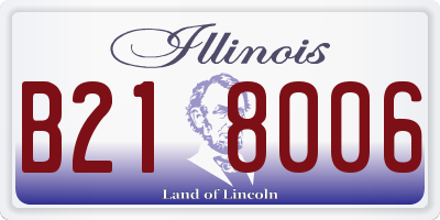 IL license plate B218006