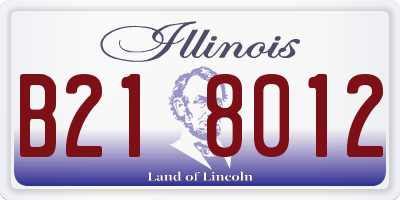 IL license plate B218012