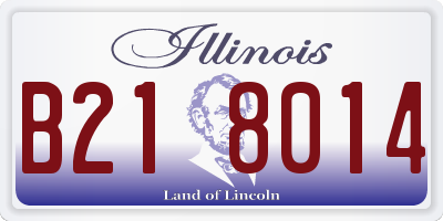 IL license plate B218014