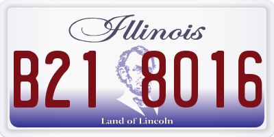 IL license plate B218016