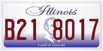 IL license plate B218017