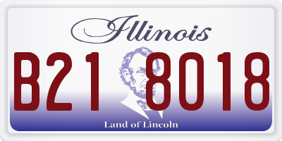 IL license plate B218018