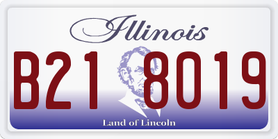IL license plate B218019