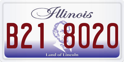 IL license plate B218020
