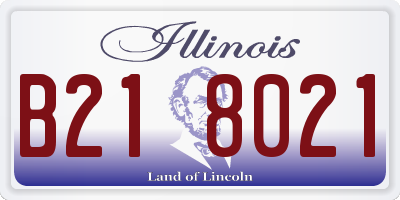 IL license plate B218021