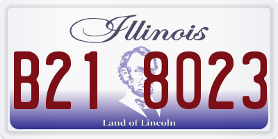 IL license plate B218023