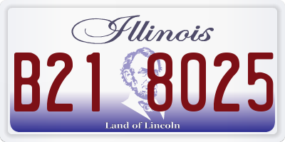 IL license plate B218025
