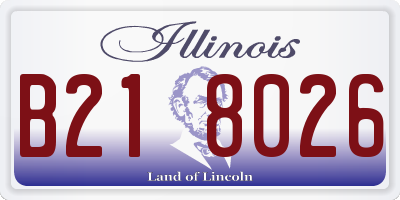 IL license plate B218026