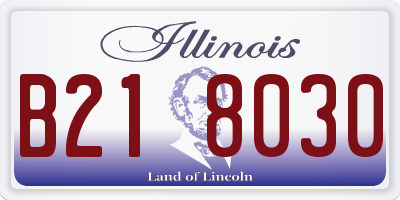 IL license plate B218030