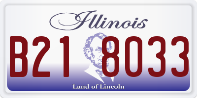IL license plate B218033