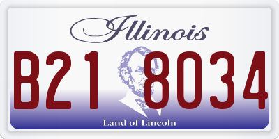 IL license plate B218034