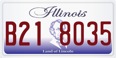 IL license plate B218035