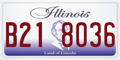 IL license plate B218036