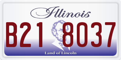 IL license plate B218037