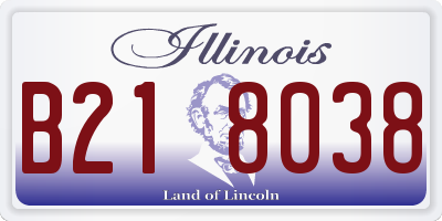 IL license plate B218038
