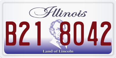 IL license plate B218042