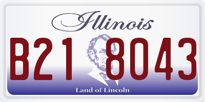 IL license plate B218043