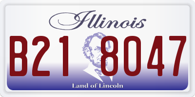 IL license plate B218047