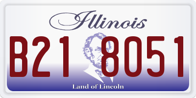 IL license plate B218051