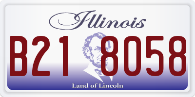 IL license plate B218058