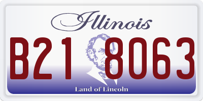 IL license plate B218063