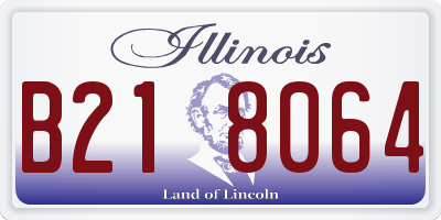 IL license plate B218064