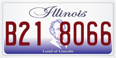 IL license plate B218066