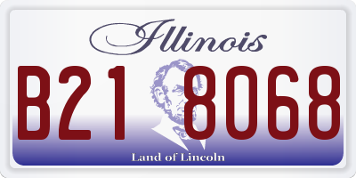 IL license plate B218068