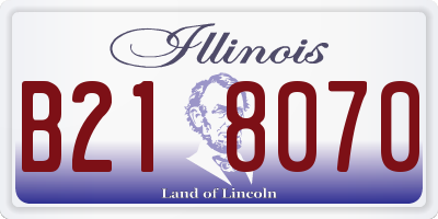 IL license plate B218070