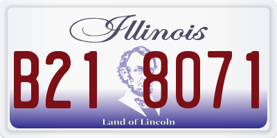 IL license plate B218071