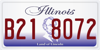 IL license plate B218072