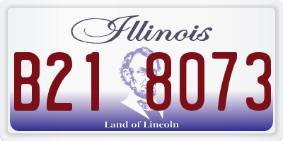 IL license plate B218073