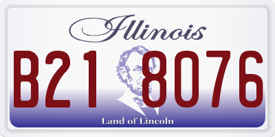 IL license plate B218076