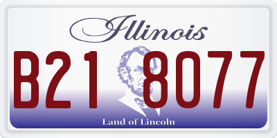 IL license plate B218077
