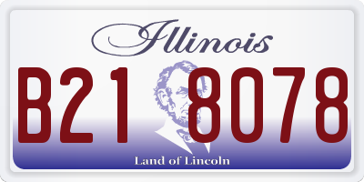 IL license plate B218078